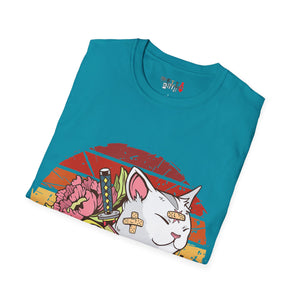 Bandaged Samurai Cat Unisex Softstyle T-Shirt