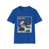 Samurai Kitty Duel Japanese Samurai T Shirt, Asian Graphic Tee, Bushido Warrior Shirt
