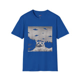 Cat Invasion Selfie Alien T Shirt for Men/Women, Funny UFO Shirt, Sci Fi Graphic Tee