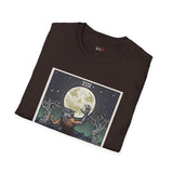 The Moon XVIII Tarot Card T Shirt, Mystic Graphic Tee, Spiritual Shirt