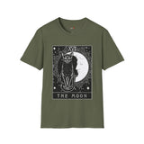 Black Cat The Moon XVII Tarot Card T Shirt, Mystic Graphic Tee, Spiritual Shirt