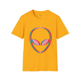 Neon Glitch Alien T Shirt for Men/Women, Funny UFO Shirt, Sci Fi Graphic Tee