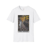 The Tower XVI Tarot Card T Shirt, Mystic Graphic Tee, Spiritual Shirt