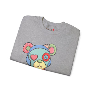 Pink Heart Eye Teddy Bear Sweatshirt