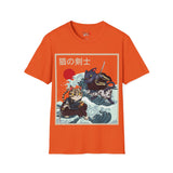 Dueling Samurai Cats Unisex Softstyle T-Shirt