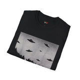 Cat Invasion Selfie Alien T Shirt for Men/Women, Funny UFO Shirt, Sci Fi Graphic Tee