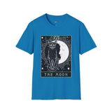 Black Cat The Moon XVII Tarot Card T Shirt, Mystic Graphic Tee, Spiritual Shirt