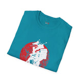 Red Moon Japanese Samurai T Shirt, Asian Graphic Tee, Bushido Warrior Shirt