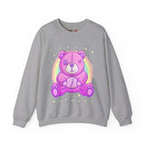 Purple Stitches Teddy Bear Sweatshirt