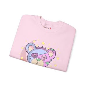 Pink Blue Pastel Teddy Bear Sweatshirt