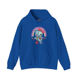 Rainbow Missing Eye Teddy Bear Hoodie