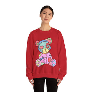 Pink Heart Eye Teddy Bear Sweatshirt