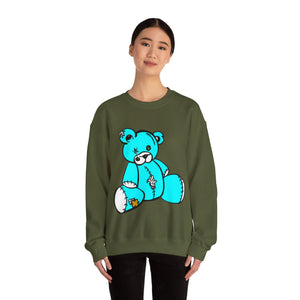 Missing Button Eye Teddy Bear Sweatshirt