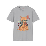Samura Orange Kitty Japanese Samurai T Shirt, Asian Graphic Tee, Bushido Warrior Shirt
