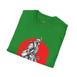 Red Moon Rising Japanese Samurai T Shirt, Asian Graphic Tee, Bushido Warrior Shirt
