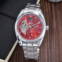 Load image into Gallery viewer, Relogio Masculino Men Tourbillon Watches Stainless Steel Band Automatic Mechanical Wristwatches Moon Phase Small Seconds Watch
