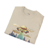 Believe Cat Abduction Vintage Alien T Shirt, Retro UFO Graphic Tee, Space Streetwear Shirt