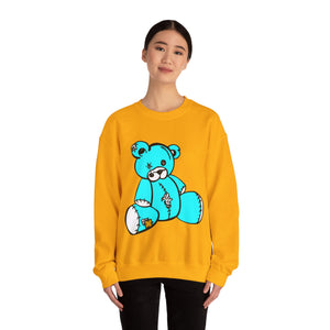 Missing Button Eye Teddy Bear Sweatshirt