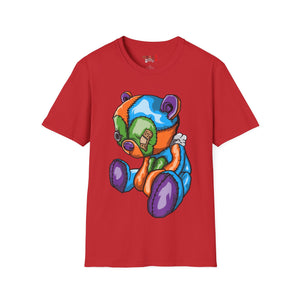 Tired Colorful Bear Unisex Softstyle T-Shirt