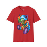 Tired Colorful Bear Unisex Softstyle T-Shirt