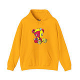Red Yellow Patches Teddy Bear Hoodie
