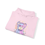 Pink Blue Pastel Teddy Bear Hoodie