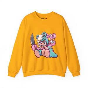 Two Headed Knife Teddy Bear Sweatshirt