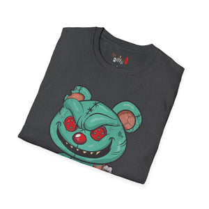 Evil Patched Teddy Bear Unisex Softstyle T-Shirt