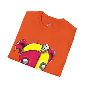 Red & Yellow Teddy Bear Unisex Softstyle T-Shirt