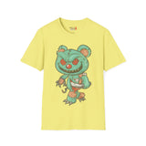 Evil Patched Teddy Bear Unisex Softstyle T-Shirt