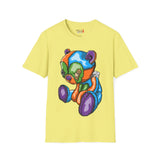 Tired Colorful Bear Unisex Softstyle T-Shirt