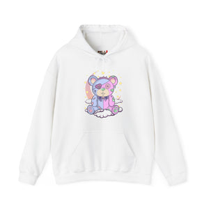 Pink Blue Pastel Teddy Bear Hoodie