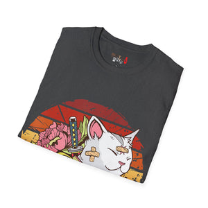 Bandaged Samurai Cat Unisex Softstyle T-Shirt