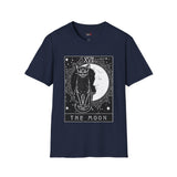 Black Cat The Moon XVII Tarot Card T Shirt, Mystic Graphic Tee, Spiritual Shirt