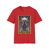 XVIII The Moon Goddess Hecate Tarot Card T Shirt, Mystic Graphic Tee, Spiritual Shirt