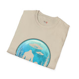 Bigfoot and  Alien T Shirt for Men/Women, Funny UFO Shirt, Sci Fi Graphic Tee