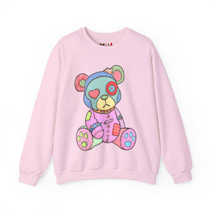 Pink Heart Eye Teddy Bear Sweatshirt