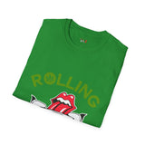 Green Rolling Stoned Funny Weed T Shirt, Cannabis Graphic Tee, 420 Stoner Shirt