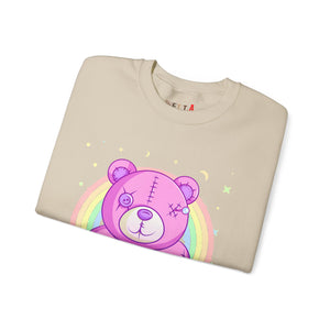 Purple Stitches Teddy Bear Sweatshirt