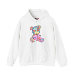 Pink Heart Eye Teddy Bear Hoodie