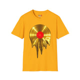 Melting Gold Record Unisex Softstyle T-Shirt