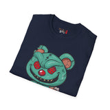 Evil Patched Teddy Bear Unisex Softstyle T-Shirt