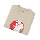 Red Moon Japanese Samurai T Shirt, Asian Graphic Tee, Bushido Warrior Shirt
