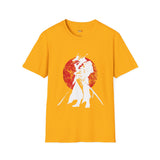 Red Moon Japanese Samurai T Shirt, Asian Graphic Tee, Bushido Warrior Shirt