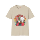 Banadaged Kitty Japanese Samurai T Shirt, Asian Graphic Tee, Bushido Warrior Shirt