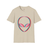 Neon Glitch Alien T Shirt for Men/Women, Funny UFO Shirt, Sci Fi Graphic Tee