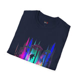 Dino Abduction Alien T Shirt for Men/Women, Funny UFO Shirt, Sci Fi Graphic Tee