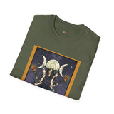 XVIII The Moon Goddess Hecate Tarot Card T Shirt, Mystic Graphic Tee, Spiritual Shirt