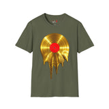 Melting Gold Record Unisex Softstyle T-Shirt