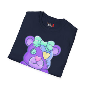 Purple Heart Eye Teddy Bear T-shirt